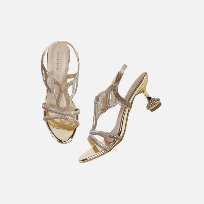 Haute Diva Women Gold Wedding Sandals (SKU: 54-210-15-36)