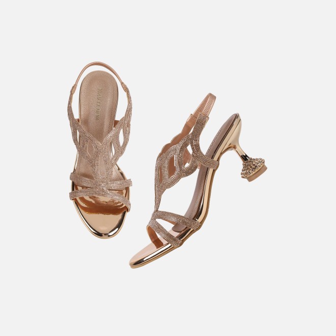 Haute Diva Women Rose-gold Wedding Sandals (SKU: 54-210-52-36)