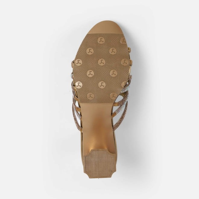 Haute Diva Women Antic-gold Wedding Slip Ons (SKU: 54-211-28-36)
