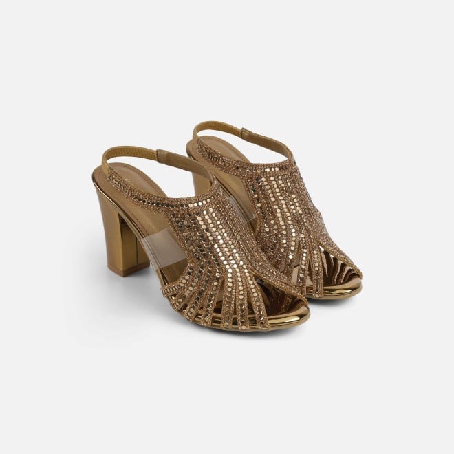 Haute Diva Women Antic-gold Wedding Sandals (SKU: 54-212-28-36)