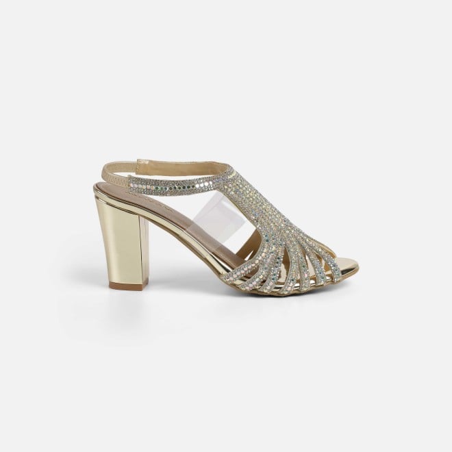 Haute Diva Women Gold Wedding Sandals (SKU: 54-212-15-36)
