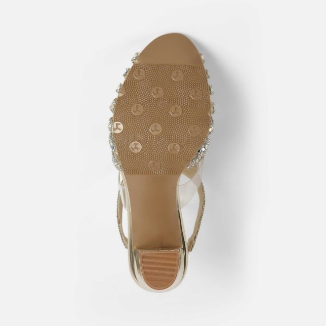 Haute Diva Women Gold Wedding Sandals (SKU: 54-212-15-36)