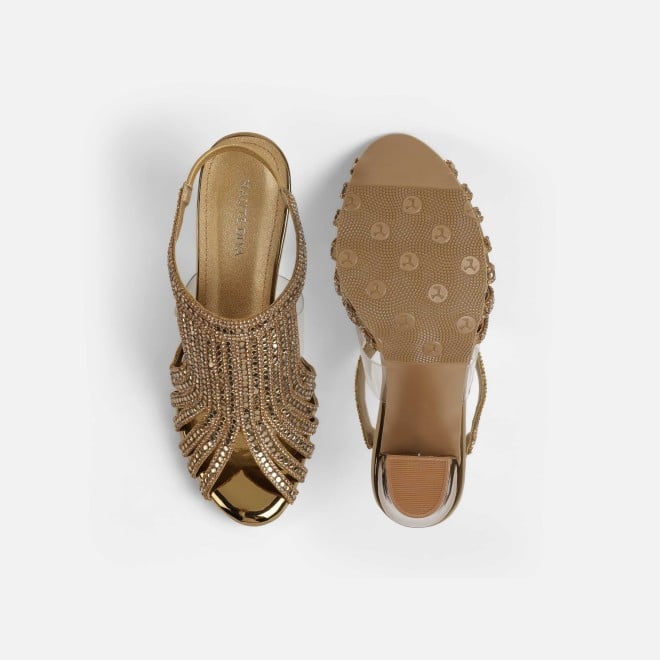Haute Diva Women Antic-gold Wedding Sandals (SKU: 54-212-28-36)