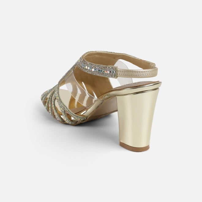 Haute Diva Women Gold Wedding Sandals (SKU: 54-212-15-36)