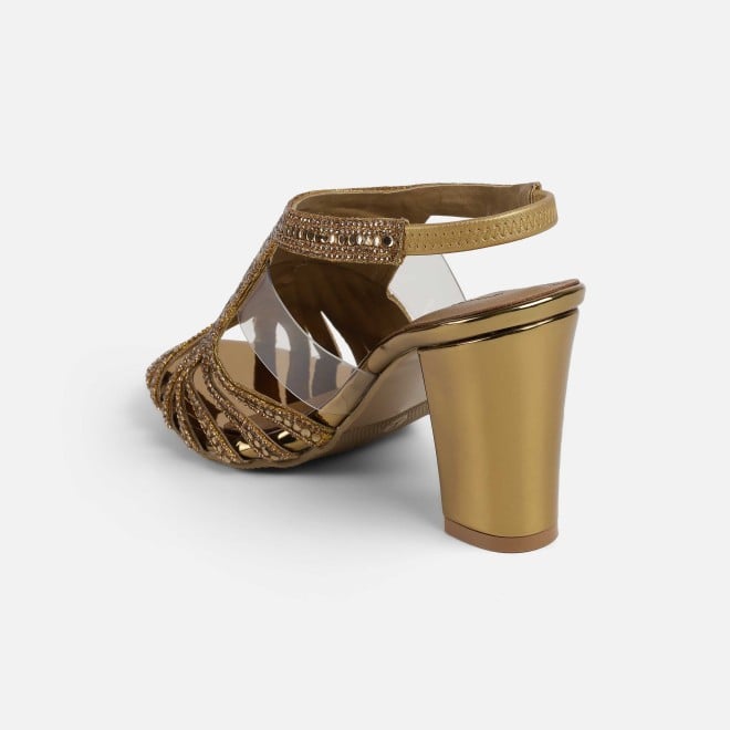 Haute Diva Women Antic-gold Wedding Sandals (SKU: 54-212-28-36)
