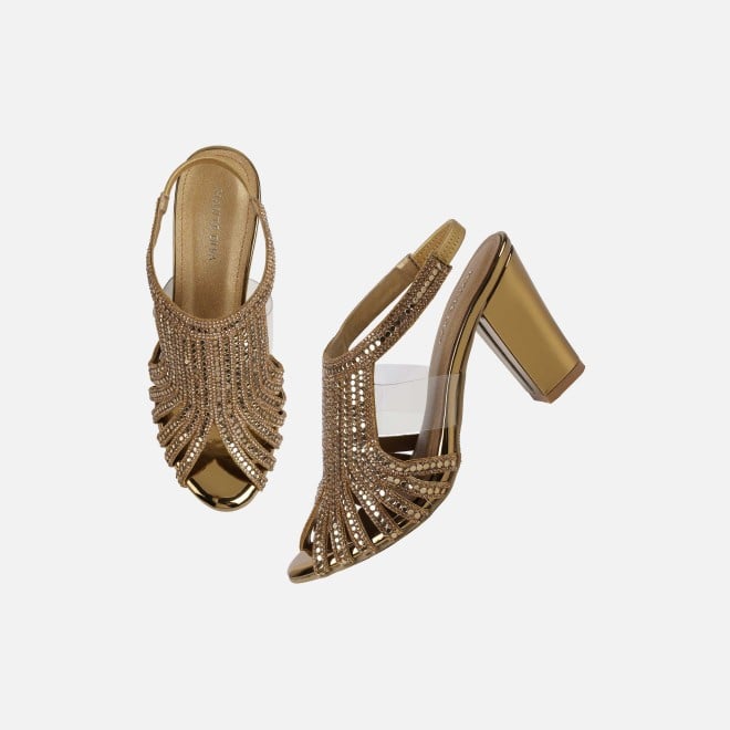 Haute Diva Women Antic-gold Wedding Sandals (SKU: 54-212-28-36)