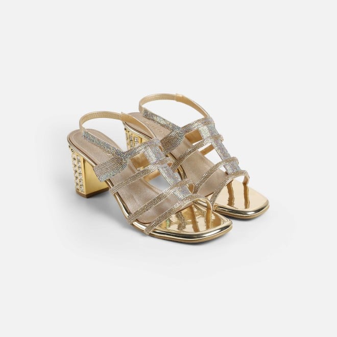 Haute Diva Women Gold Wedding Sandals (SKU: 54-213-15-36)