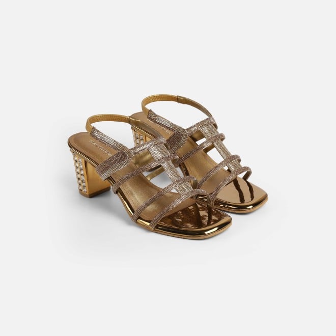 Haute Diva Women Antic-gold Wedding Sandals (SKU: 54-213-28-36)