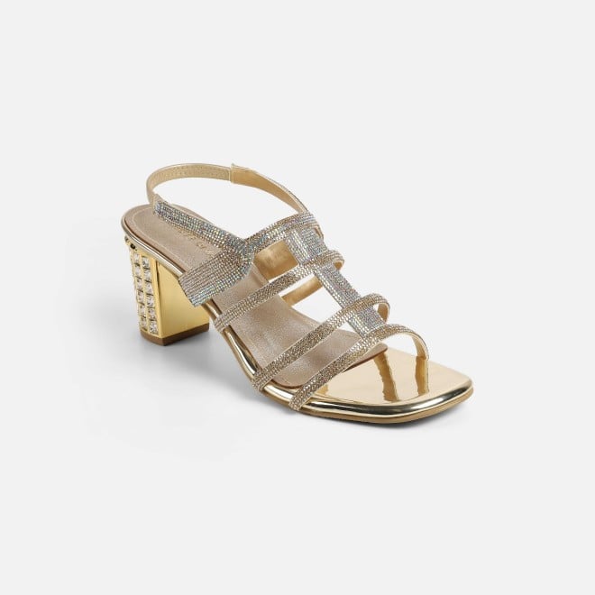 Haute Diva Women Gold Wedding Sandals (SKU: 54-213-15-36)