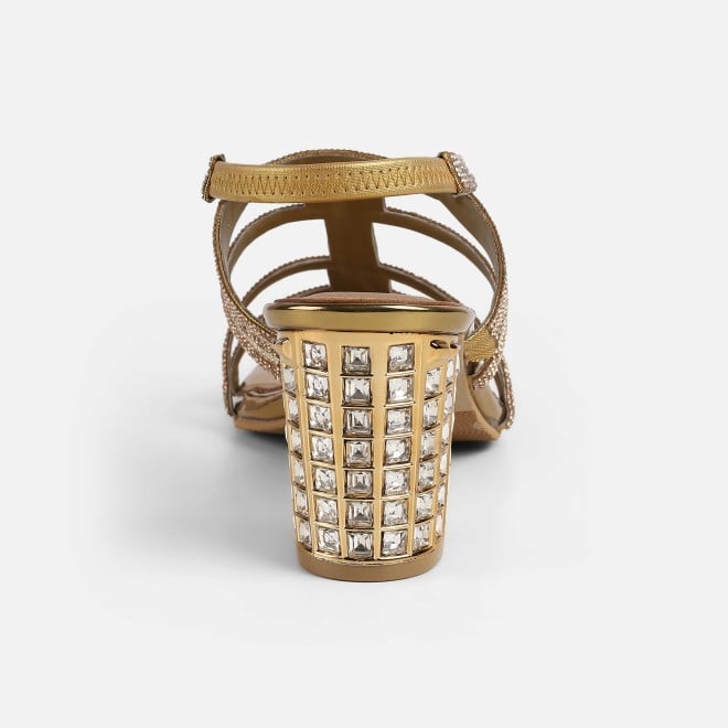 Haute Diva Women Antic-gold Wedding Sandals (SKU: 54-213-28-36)