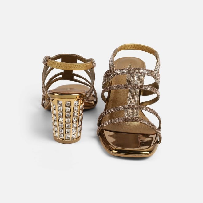 Haute Diva Women Antic-gold Wedding Sandals (SKU: 54-213-28-36)
