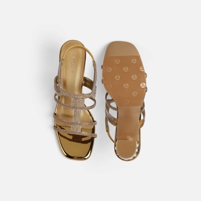 Haute Diva Women Antic-gold Wedding Sandals (SKU: 54-213-28-36)
