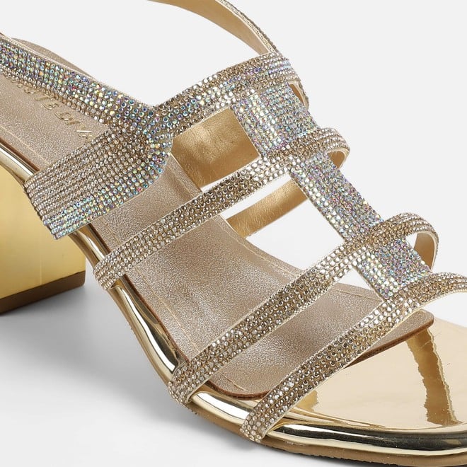 Haute Diva Women Gold Wedding Sandals (SKU: 54-213-15-36)