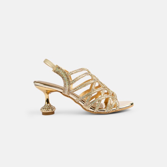 Haute Diva Women Gold Wedding Sandals (SKU: 54-214-15-36)