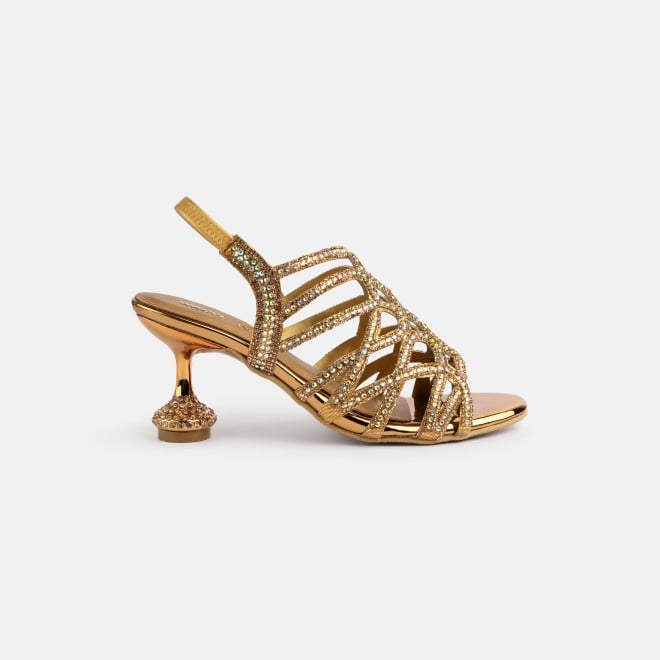 Haute Diva Women Antic-gold Wedding Sandals (SKU: 54-214-28-36)