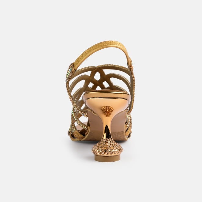 Haute Diva Women Antic-gold Wedding Sandals (SKU: 54-214-28-36)