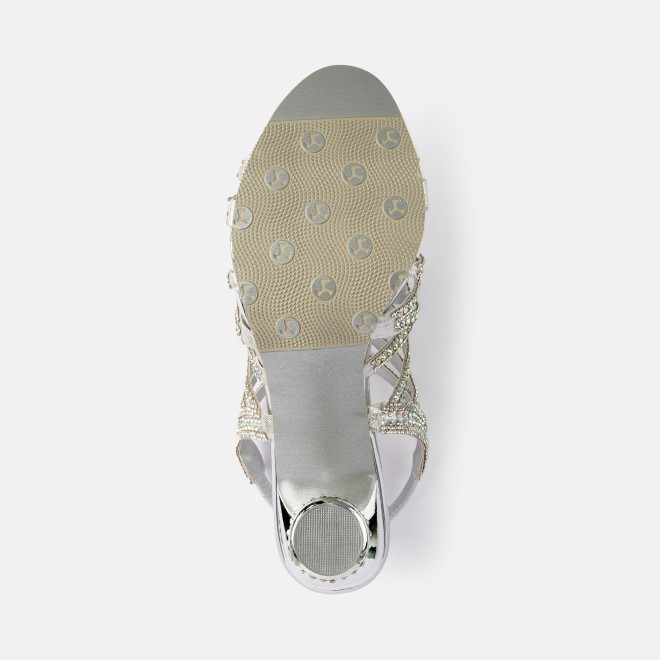 Haute Diva Women Silver Wedding Sandals (SKU: 54-214-27-37)