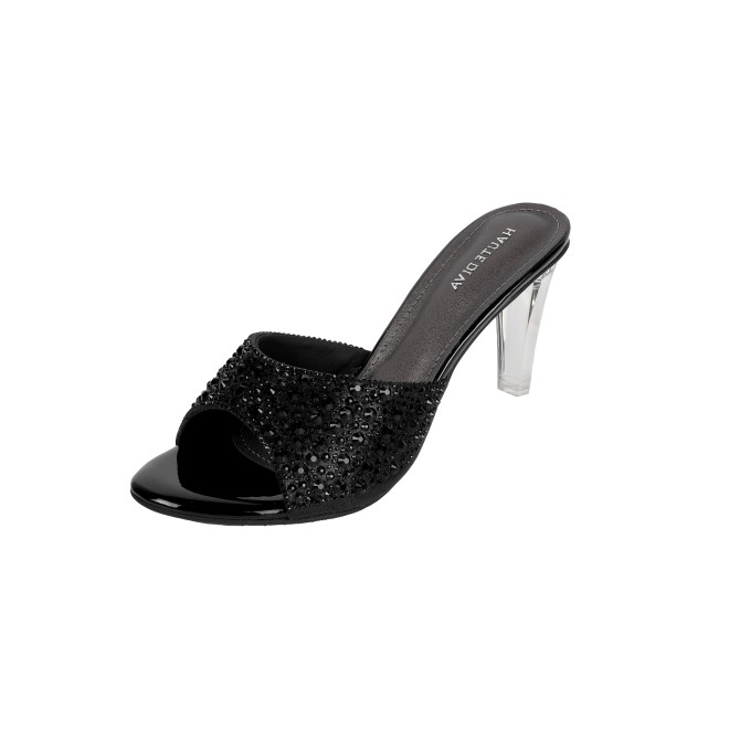 Haute Diva Women Black Party Slip Ons (SKU: 54-215-11-36)