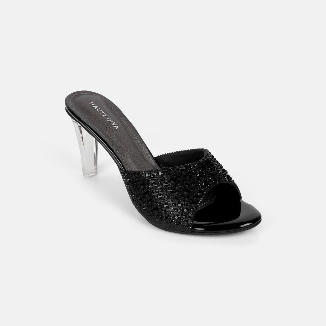 Haute Diva Women Black Party Slip Ons (SKU: 54-215-11-36)