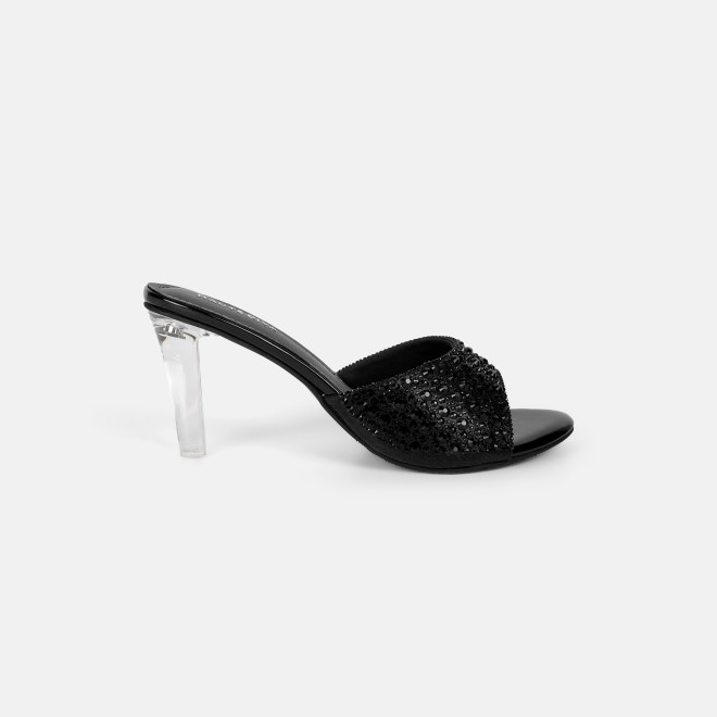 Haute Diva Women Black Party Slip Ons (SKU: 54-215-11-36)
