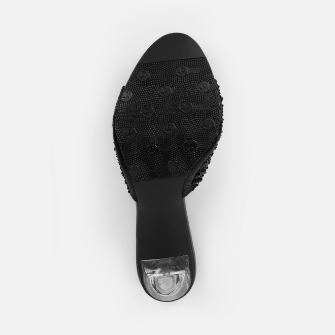 Haute Diva Women Black Party Slip Ons (SKU: 54-215-11-36)