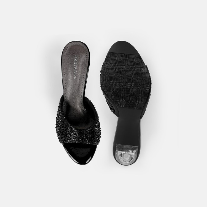 Haute Diva Women Black Party Slip Ons (SKU: 54-215-11-36)
