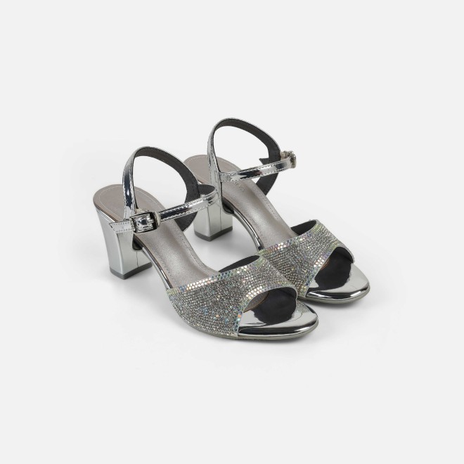 Haute Diva Women Silver Party Sandals (SKU: 54-216-27-36)