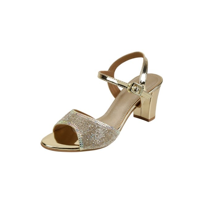 Haute Diva Women Gold Party Sandals (SKU: 54-216-15-36)