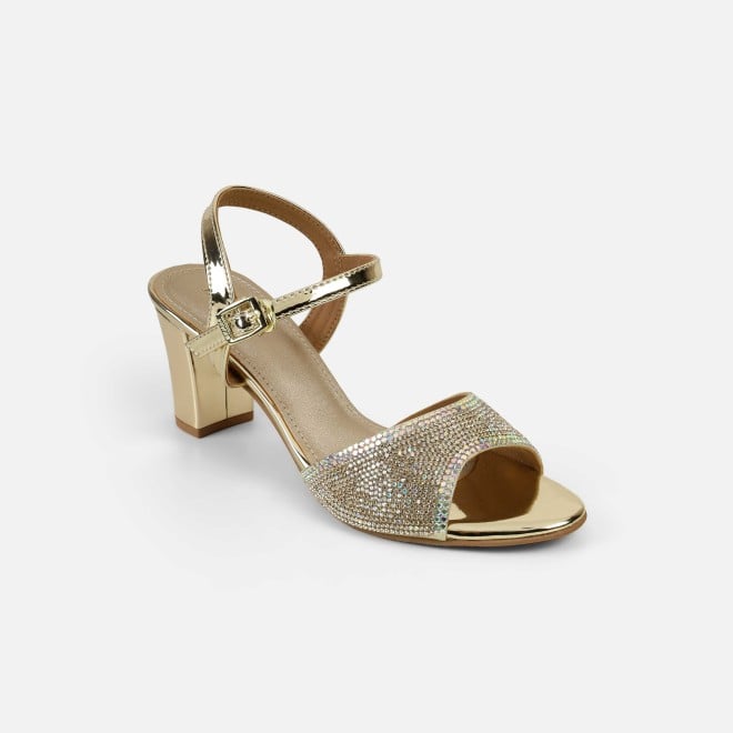 Haute Diva Women Gold Party Sandals (SKU: 54-216-15-36)
