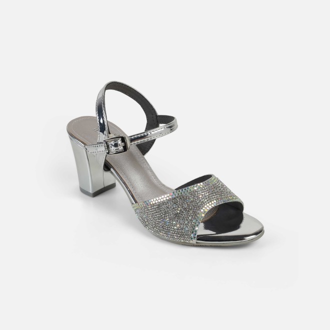 Haute Diva Women Silver Party Sandals (SKU: 54-216-27-36)