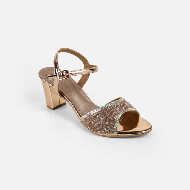 Haute Diva Women Rose-gold Party Sandals (SKU: 54-216-52-36)