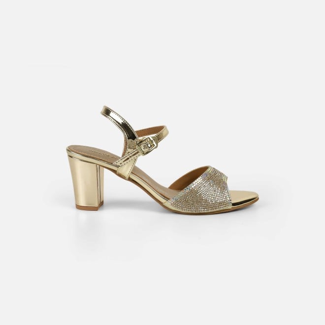 Haute Diva Women Gold Party Sandals (SKU: 54-216-15-36)