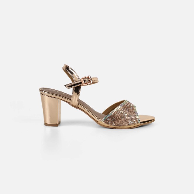 Haute Diva Women Rose-gold Party Sandals (SKU: 54-216-52-36)