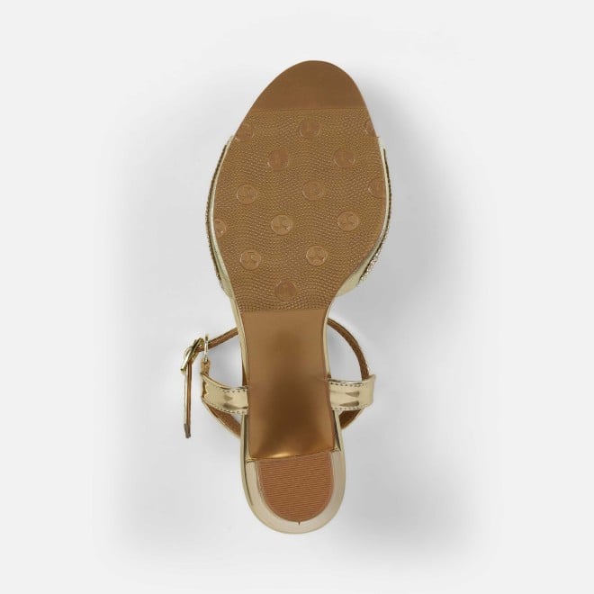 Haute Diva Women Gold Party Sandals (SKU: 54-216-15-36)