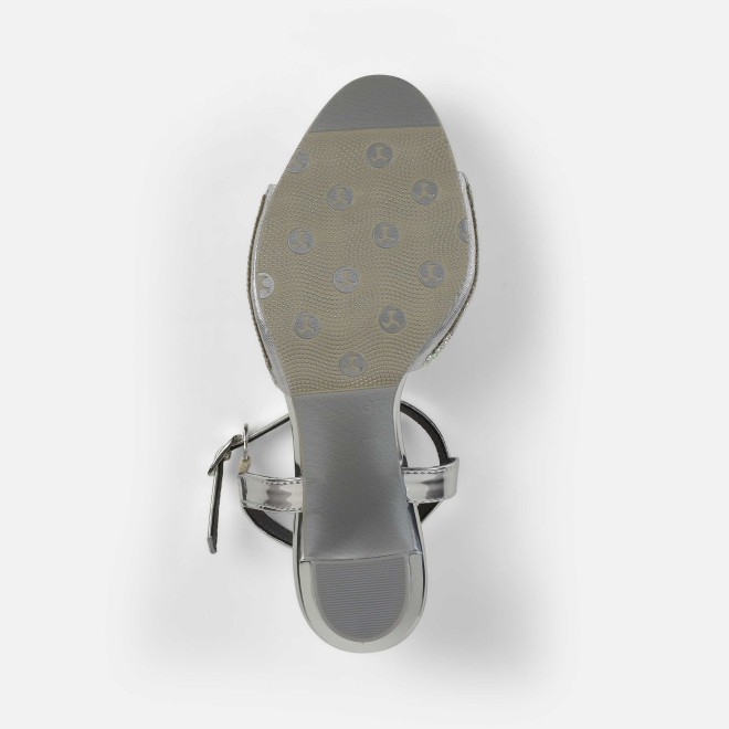 Haute Diva Women Silver Party Sandals (SKU: 54-216-27-36)