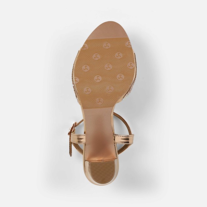 Haute Diva Women Rose-gold Party Sandals (SKU: 54-216-52-36)