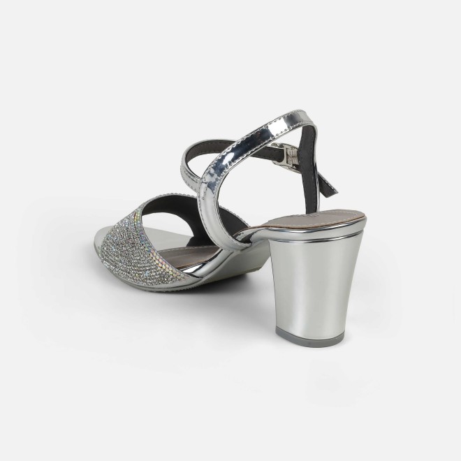 Haute Diva Women Silver Party Sandals (SKU: 54-216-27-36)