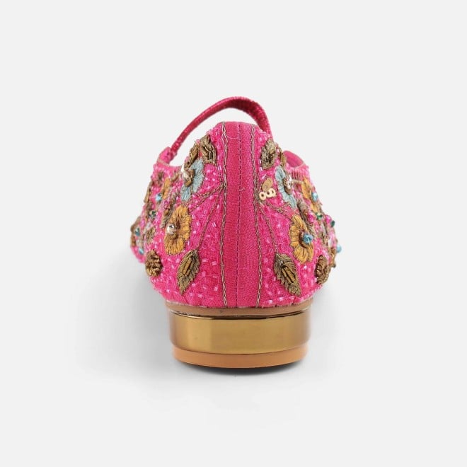 Mochi Women Pink Ethnic Ballerinas (SKU: 54-223-24-36)