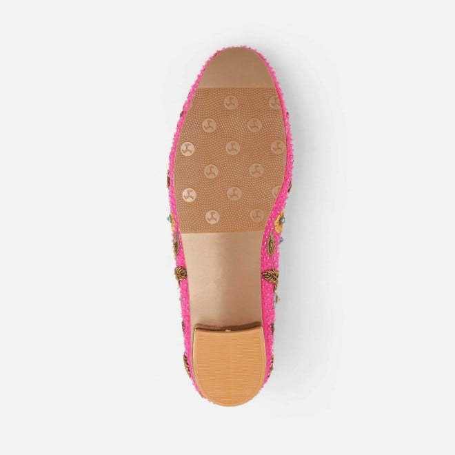 Mochi Women Pink Ethnic Ballerinas (SKU: 54-223-24-36)
