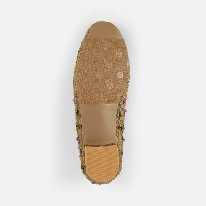 Mochi Women Antic-gold Ethnic Ballerinas (SKU: 54-223-28-37)