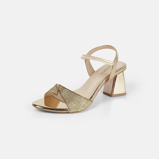 Haute Diva Women Gold Party Sandals (SKU: 54-238-15-36)