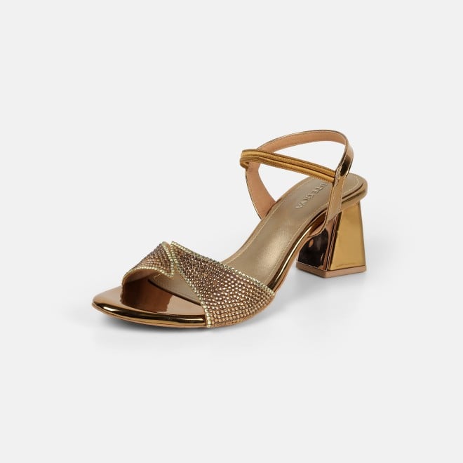 Haute Diva Women Antic-gold Party Sandals (SKU: 54-238-28-36)