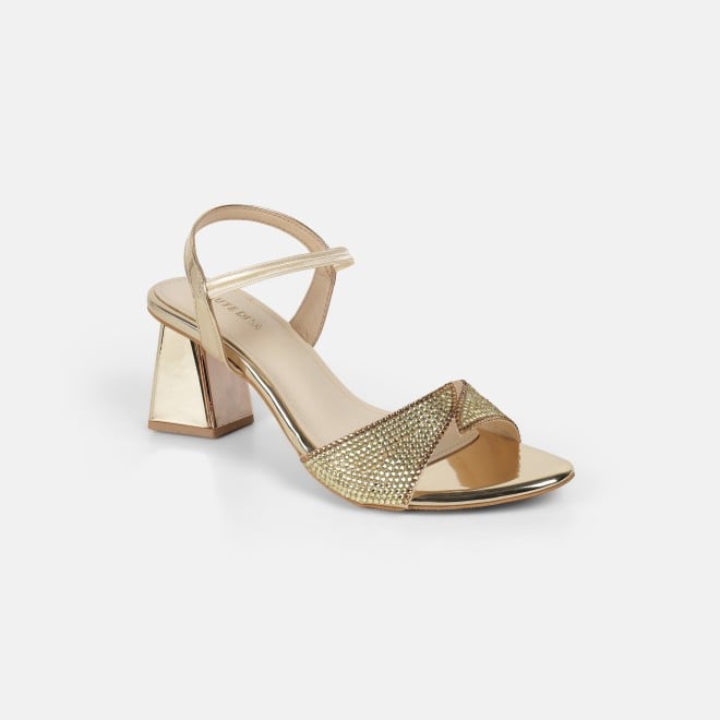 Haute Diva Women Gold Party Sandals (SKU: 54-238-15-36)