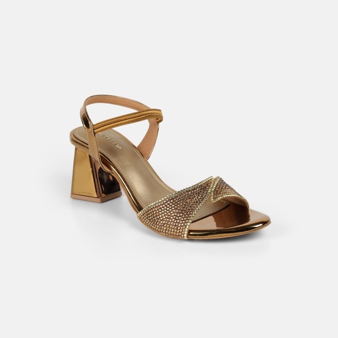 Haute Diva Women Antic-gold Party Sandals (SKU: 54-238-28-36)