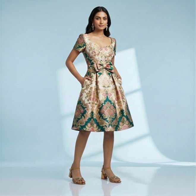 Haute Diva Women Antic-gold Party Sandals (SKU: 54-238-28-36)