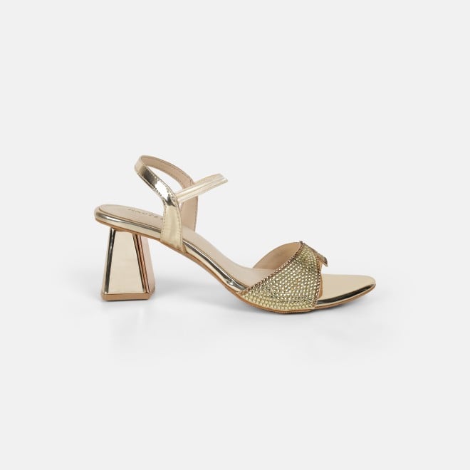 Haute Diva Women Gold Party Sandals (SKU: 54-238-15-36)