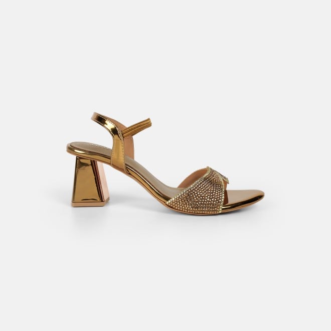Haute Diva Women Antic-gold Party Sandals (SKU: 54-238-28-36)