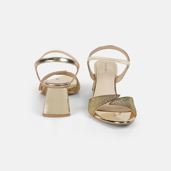 Haute Diva Women Gold Party Sandals (SKU: 54-238-15-36)