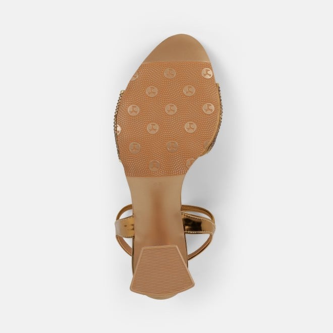 Haute Diva Women Antic-gold Party Sandals (SKU: 54-238-28-36)