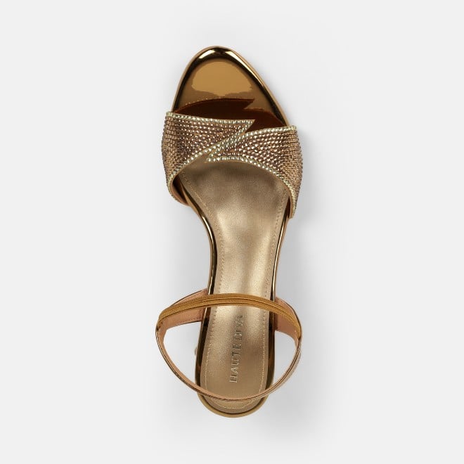 Haute Diva Women Antic-gold Party Sandals (SKU: 54-238-28-36)